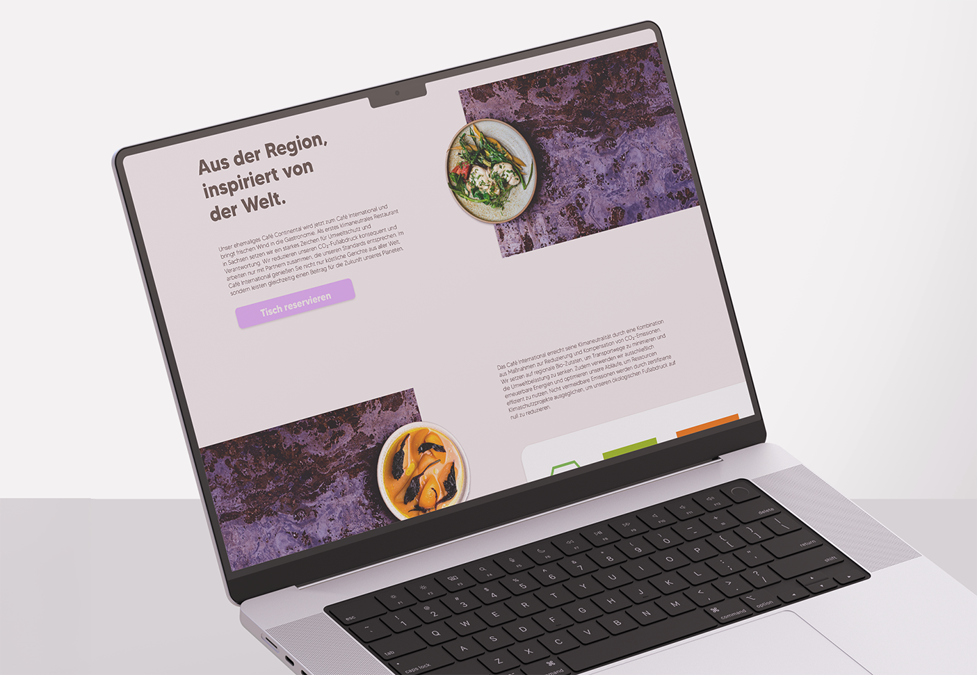 Cafe International Mockup MacBook